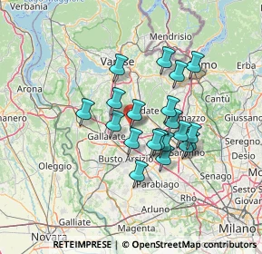 Mappa Via L. Cadorna, 21054 Fagnano Olona VA, Italia (10.6965)