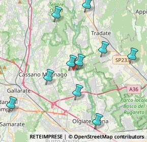 Mappa Via Luigi Cadorna, 21054 Fagnano Olona VA, Italia (4.61455)