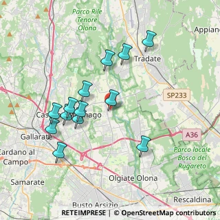 Mappa Via L. Cadorna, 21054 Fagnano Olona VA, Italia (3.66)