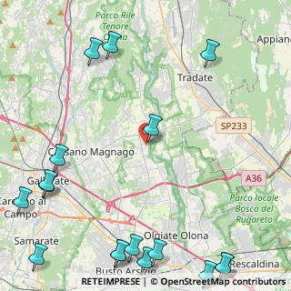 Mappa Via L. Cadorna, 21054 Fagnano Olona VA, Italia (6.98647)