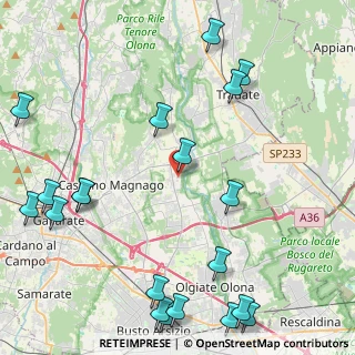 Mappa Via L. Cadorna, 21054 Fagnano Olona VA, Italia (5.9195)