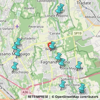 Mappa Via L. Cadorna, 21054 Fagnano Olona VA, Italia (2.9)