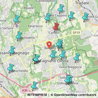 Mappa Via L. Cadorna, 21054 Fagnano Olona VA, Italia (2.546)
