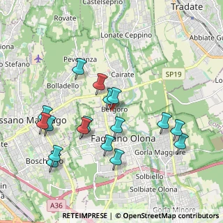 Mappa Via L. Cadorna, 21054 Fagnano Olona VA, Italia (1.98412)