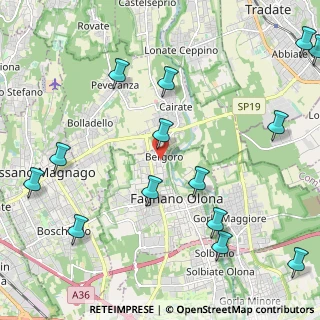 Mappa Via L. Cadorna, 21054 Fagnano Olona VA, Italia (2.815)