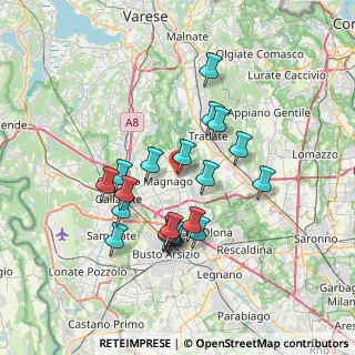 Mappa Via Luigi Cadorna, 21054 Fagnano Olona VA, Italia (6.3265)