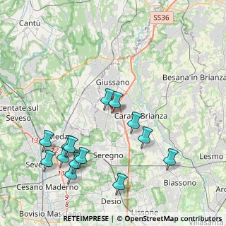 Mappa Via dei Lavoratori, 20843 Verano Brianza MB, Italia (4.59786)