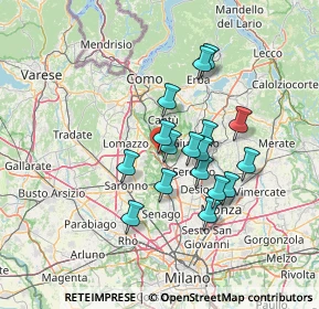 Mappa 20823 Lentate sul Seveso MB, Italia (11.09353)