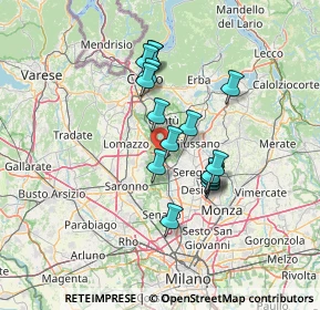 Mappa 20823 Lentate sul Seveso MB, Italia (11.12938)