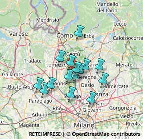 Mappa 20823 Lentate sul Seveso MB, Italia (10.35133)
