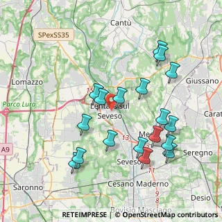 Mappa 20823 Lentate sul Seveso MB, Italia (3.94944)