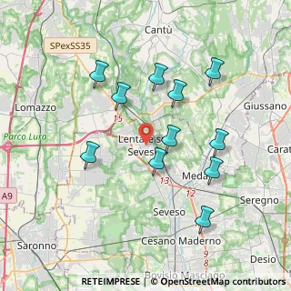 Mappa 20823 Lentate sul Seveso MB, Italia (3.61273)