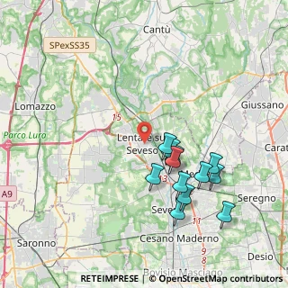 Mappa 20823 Lentate sul Seveso MB, Italia (3.7375)