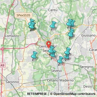 Mappa 20823 Lentate sul Seveso MB, Italia (3.73786)