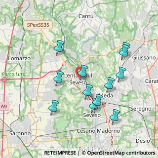 Mappa 20823 Lentate sul Seveso MB, Italia (3.795)
