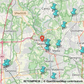 Mappa 20823 Lentate sul Seveso MB, Italia (6.11417)