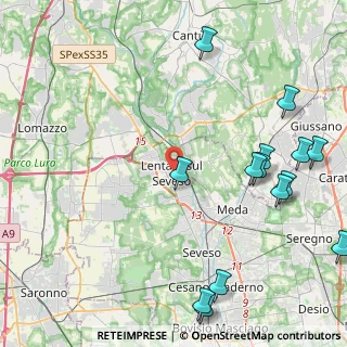 Mappa 20823 Lentate sul Seveso MB, Italia (5.64214)