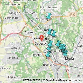 Mappa 20823 Lentate sul Seveso MB, Italia (1.86417)