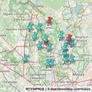Mappa 20823 Lentate sul Seveso MB, Italia (7.00611)