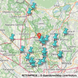 Mappa 20823 Lentate sul Seveso MB, Italia (9.4555)