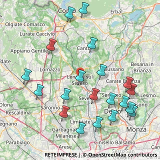 Mappa 20823 Lentate sul Seveso MB, Italia (9.6845)
