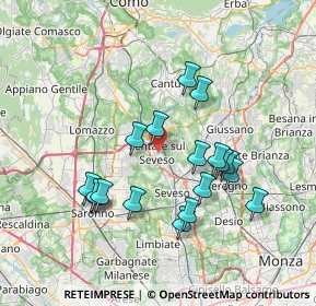 Mappa 20823 Lentate sul Seveso MB, Italia (6.84111)
