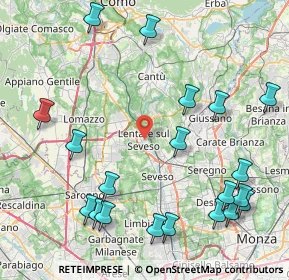 Mappa 20823 Lentate sul Seveso MB, Italia (10.4375)
