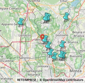 Mappa 20823 Lentate sul Seveso MB, Italia (7.22833)