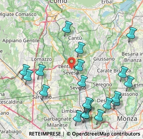 Mappa 20823 Lentate sul Seveso MB, Italia (9.8905)