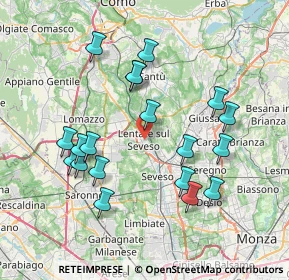 Mappa 20823 Lentate sul Seveso MB, Italia (7.51895)