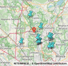 Mappa 20823 Lentate sul Seveso MB, Italia (6.9575)