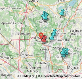 Mappa 20823 Lentate sul Seveso MB, Italia (6.94273)