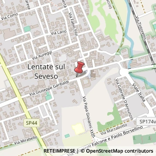 Mappa Via Giuseppe Garibaldi, 10, 20823 Lentate sul Seveso, Monza e Brianza (Lombardia)
