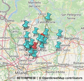 Mappa Via Sant'Anna, 23875 Osnago LC, Italia (10.6495)
