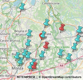 Mappa Via Giuseppe Verdi, 23875 Osnago LC, Italia (9.516)