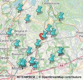Mappa Via Giuseppe Verdi, 23875 Osnago LC, Italia (9.0925)
