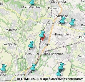 Mappa Via Giuseppe Verdi, 23875 Osnago LC, Italia (2.88727)