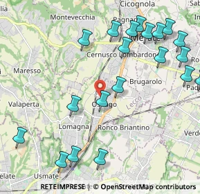 Mappa Via Giuseppe Verdi, 23875 Osnago LC, Italia (2.5635)