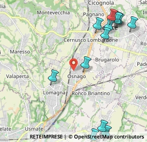 Mappa Via S. Anna, 23875 Osnago LC, Italia (2.82231)