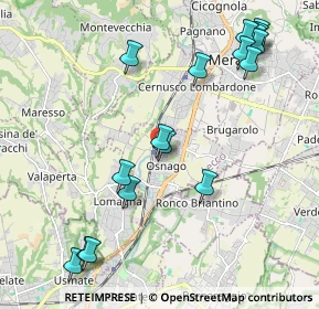 Mappa Via Giuseppe Verdi, 23875 Osnago LC, Italia (2.40235)