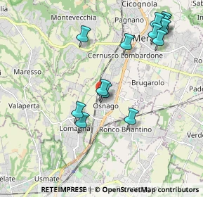 Mappa Via S. Anna, 23875 Osnago LC, Italia (2.16214)