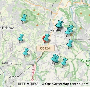 Mappa Via Giuseppe Verdi, 23875 Osnago LC, Italia (3.73231)