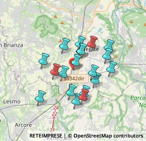 Mappa Via Giuseppe Verdi, 23875 Osnago LC, Italia (2.78789)