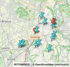 Mappa Via S. Anna, 23875 Osnago LC, Italia (3.67643)