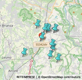 Mappa Via S. Anna, 23875 Osnago LC, Italia (2.665)