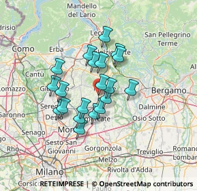 Mappa Via Dosso Nuovo, 23875 Osnago LC, Italia (10.163)