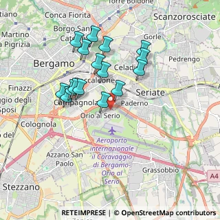 Mappa Via Camillo Benso di Cavour, 24050 Orio al serio BG, Italia (1.67188)