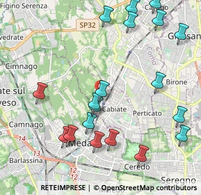 Mappa Via S. Benedetto da Norcia, 22060 Cabiate CO, Italia (2.40684)