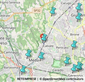 Mappa Via S. Benedetto da Norcia, 22060 Cabiate CO, Italia (3.03)