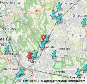 Mappa Via S. Benedetto da Norcia, 22060 Cabiate CO, Italia (2.79938)